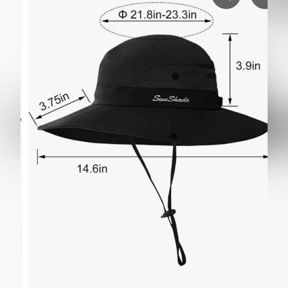 Sun Shade Ponytail Wide Brim Sun Hat - Picture 4 of 10